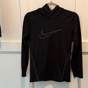 Nike Kids Black Long Sleeve hooded shirt size large